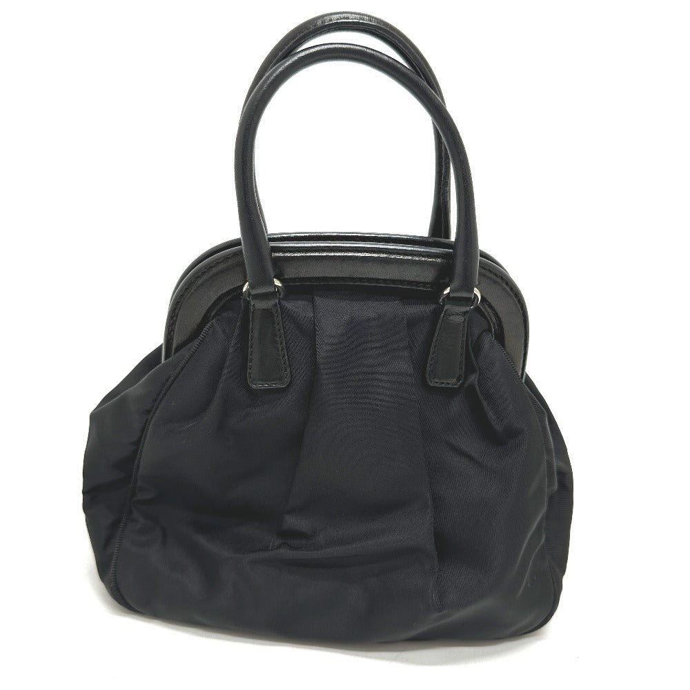 PRADA Handbag Nylon / leather black Evening bear Women Used