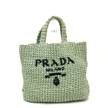 PRADA Tote Bag 1BG422 Raffia green Raffia Small Crochet ??????