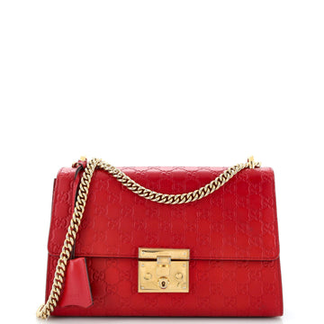 GUCCI Padlock Shoulder Bag Guccissima Leather Medium
