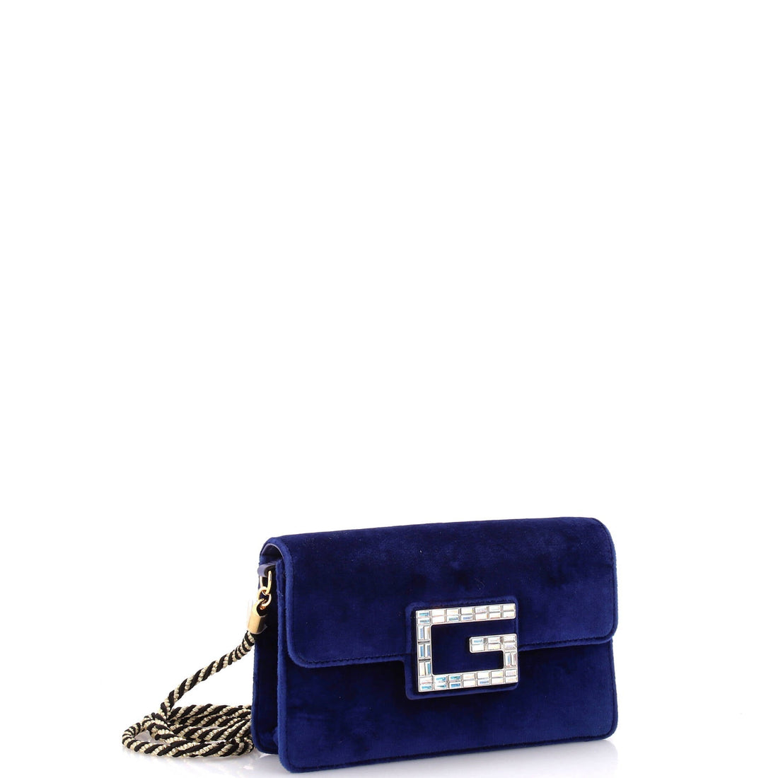 G Broadway Shoulder Bag Velvet with Crystals Small