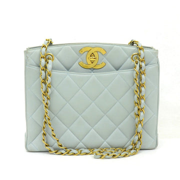 Chanel Quilted Lambskin Leather Tote Bag