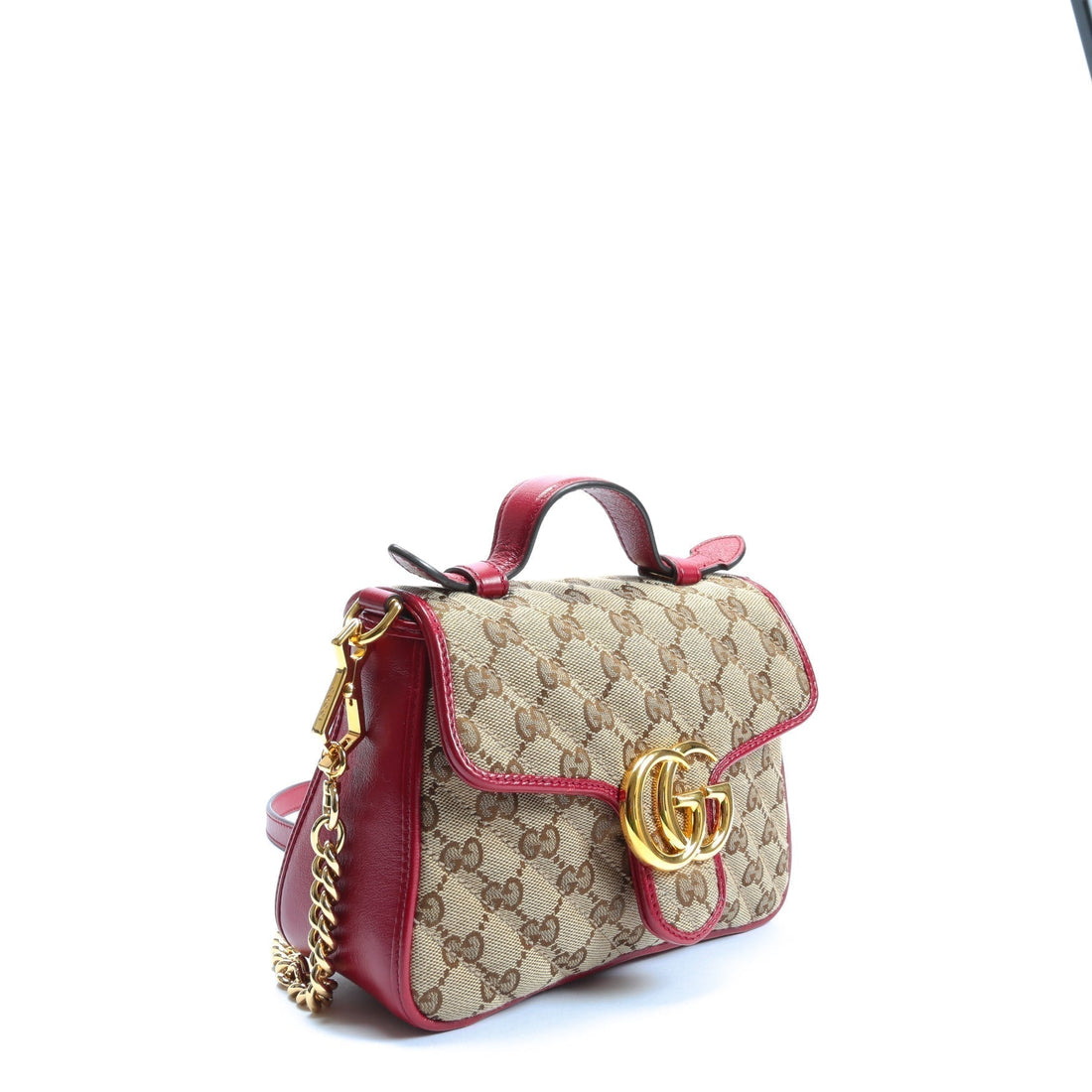 GUCCI VS Marmont Mini Tote - Canvas w/Red Trim