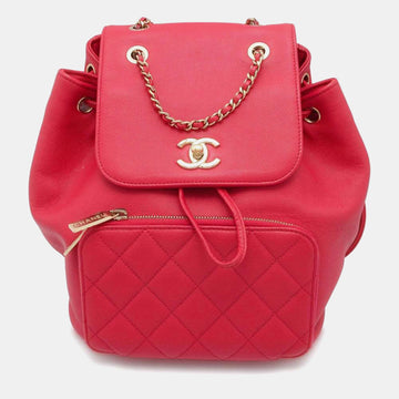 Pink Caviar Leather Business Affinity Backpack