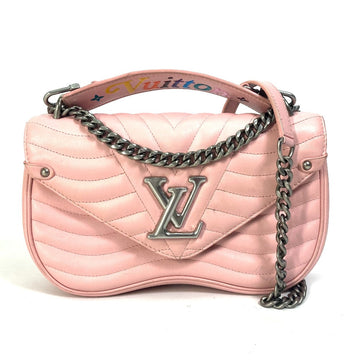 LOUIS VUITTON Shoulder Bag M51944 leather pink Crossbody New Wave Chain Bag MM Women