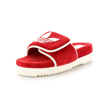 x Adidas Women's Platform Slide Sandals Terry Cloth
