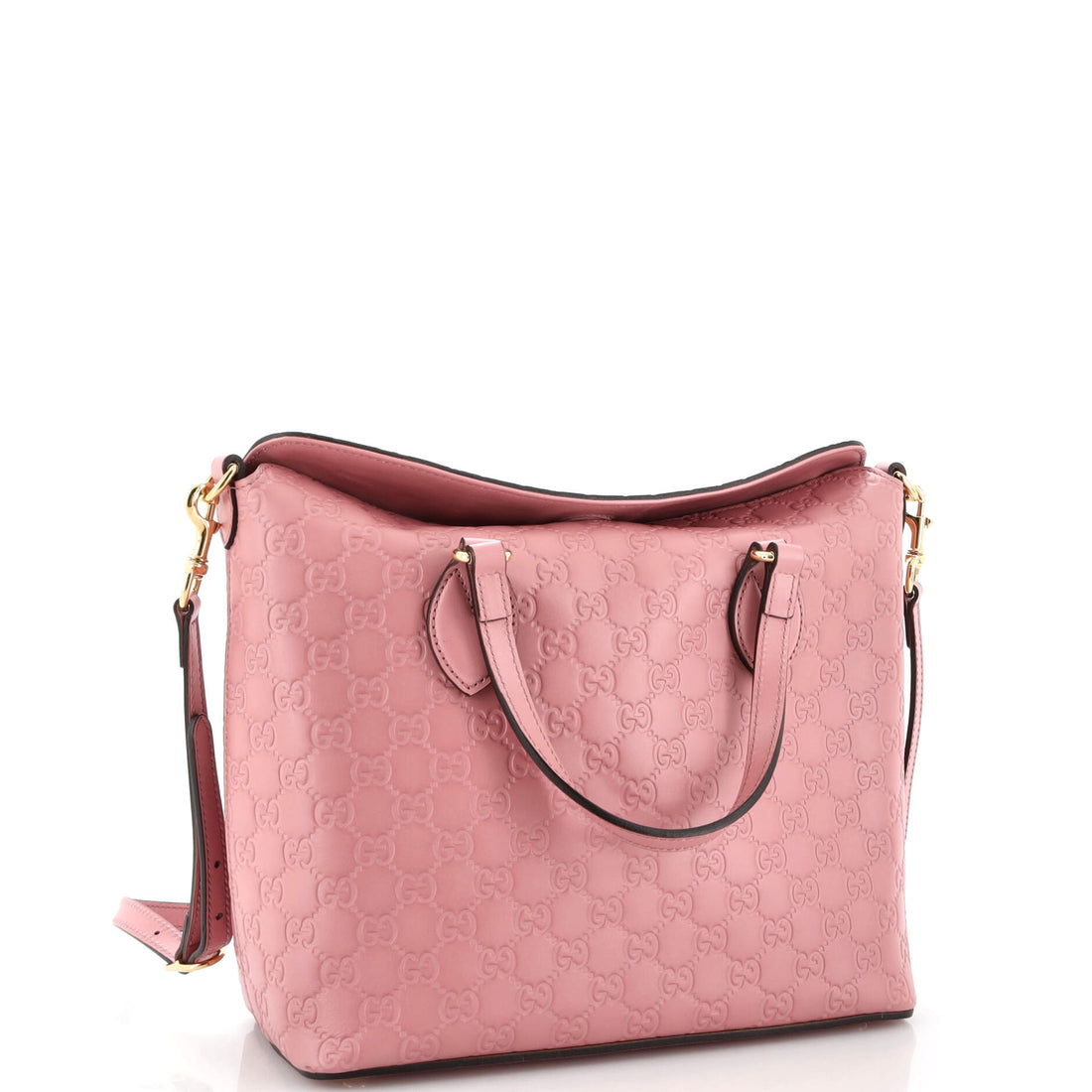 Signature Fold Over Tote Guccissima Leather Medium