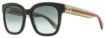 Gucci Women's Square Sunglasses VS0034SN 002 Black/Green/Red  54mm