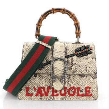 Gucci Dionysus Python & Bamboo Top Handle Shoulder Bag