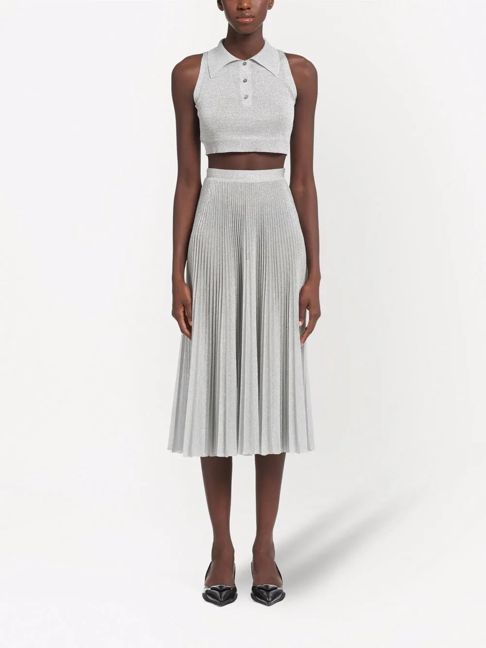 Crop-top en lurex