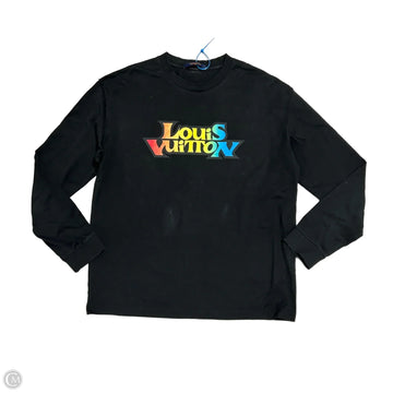 Top Long Sleeve Luxury Designer By Louis Vuitton In Rainbow Print, Size: M