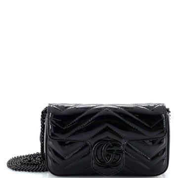 VS Marmont Shoulder Bag Matelasse Patent Super Mini
