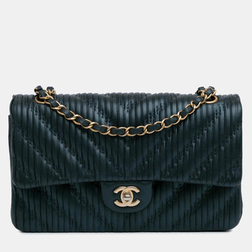 Medium Calfskin Coco Pleats Double Flap Bag