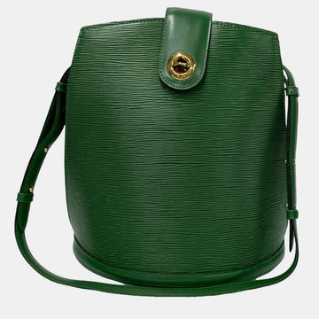 Green Leather Cluny Shoulder Bag