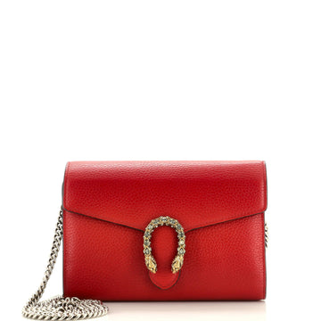 GUCCI Dionysus Chain Wallet Leather with Embellished Detail Small