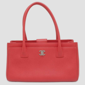 Red Leather Large Executive Cerf Tote Bag