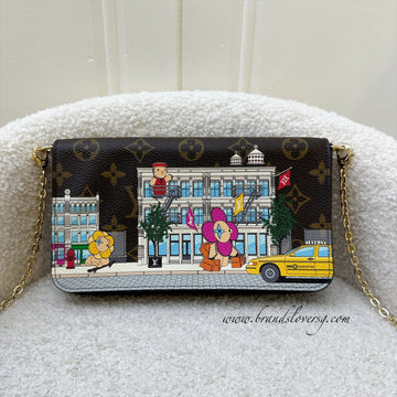 LV Felicie Pochette in Vivienne in New York Monogram Canvas and GHW