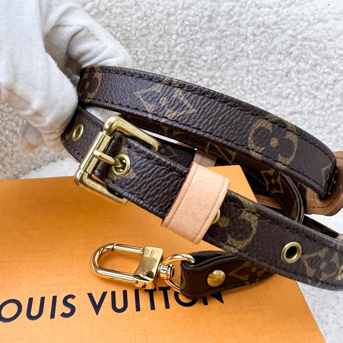 LV Bandouliere Strap in Monogram Canvas and GHW