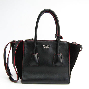 Prada Nero Leather Two Way Tote (SHA14351)