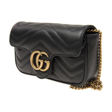 GUCCI VS Marmont Matelasse leather super mini bag 'Black' 476433-DSVRT-1000