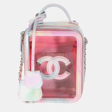 Pink PVC Patent CC North South Filigree Vanity Case