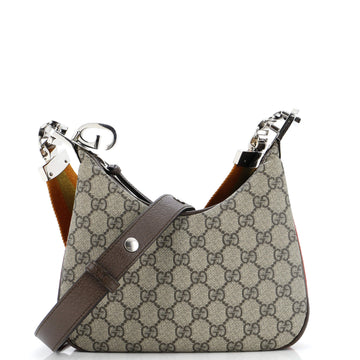 GUCCI Attache Shoulder Bag GG Coated Canvas Small
