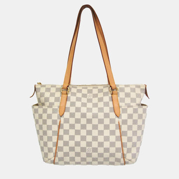 Grey/White Damier Azur Totally PM Tote Bag