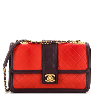 CHANEL Elegant CC Flap Bag Quilted Lambskin Jumbo