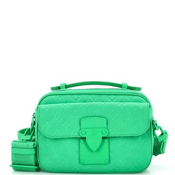 S Lock Messenger Bag Monogram Taurillon Leather