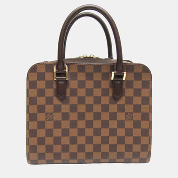 Brown Damier Ebene Canvas Triana Satchel