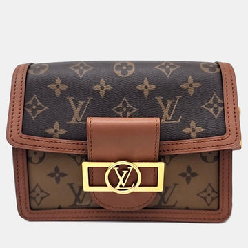 Brown Monogram Reverse Canvas Mini Dauphine Shoulder Bag