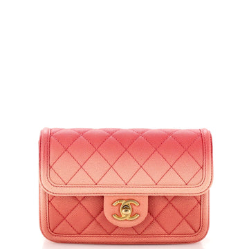 CHANEL Sunset On The Sea Waist Bag Quilted Caviar Small