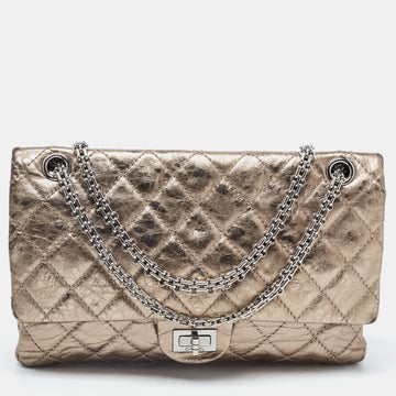 Metallic Quilted Aged Leather Reissue 2.55 Classic 226 Flap Bag