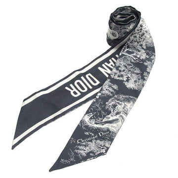 Christian Dior ribbon scarf muffler Toile de Jouy Mitzah