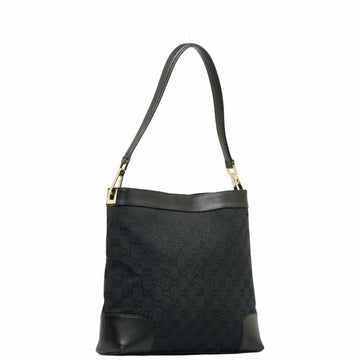 GUCCI VS Canvas One Shoulder Bag 33900 Black Leather Women's