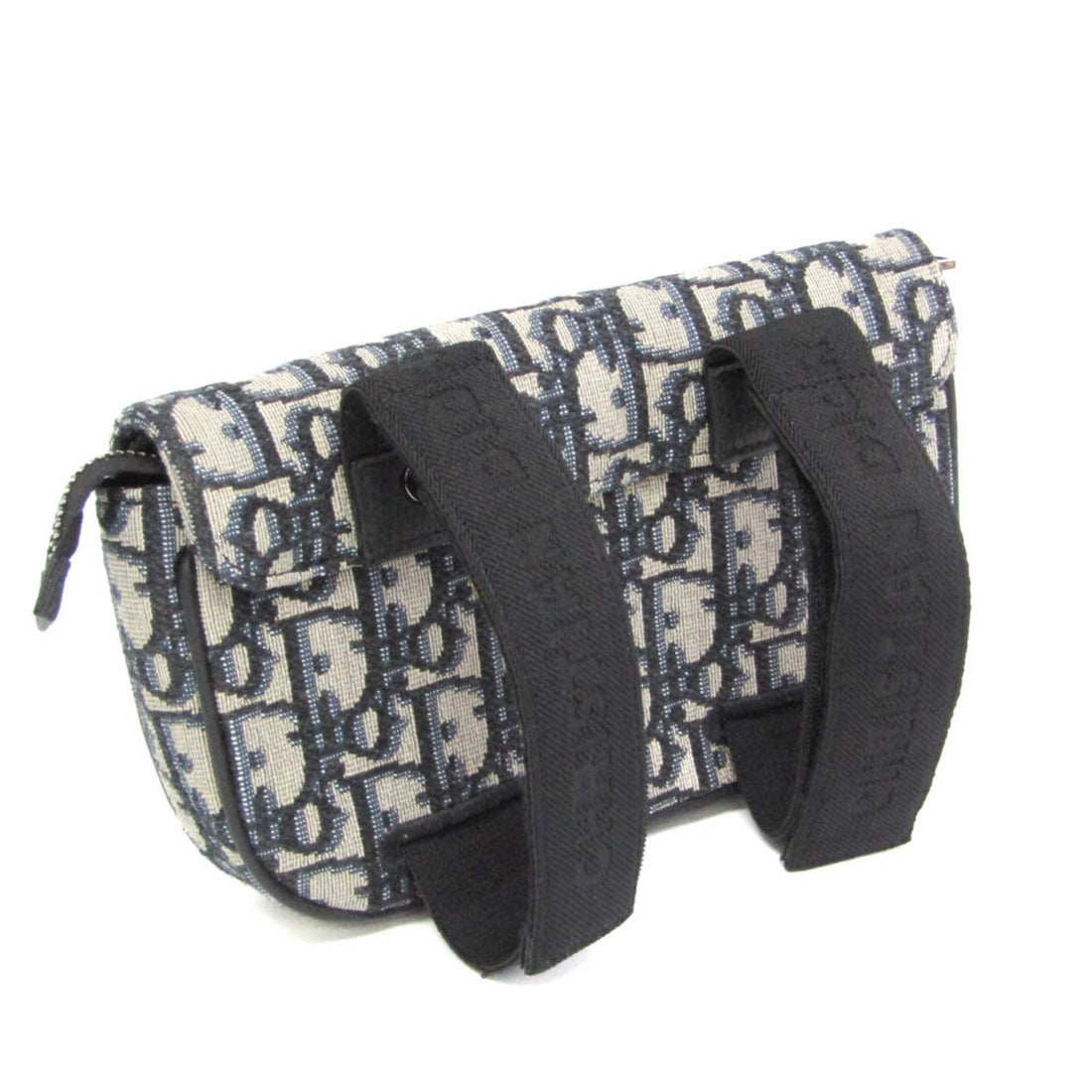 Christian Dior Oblique Women,Men Canvas Clutch Bag Cream,Navy