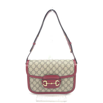 Gucci 602204 VS Supreme bag shawl Shoulder Bag Beige Red