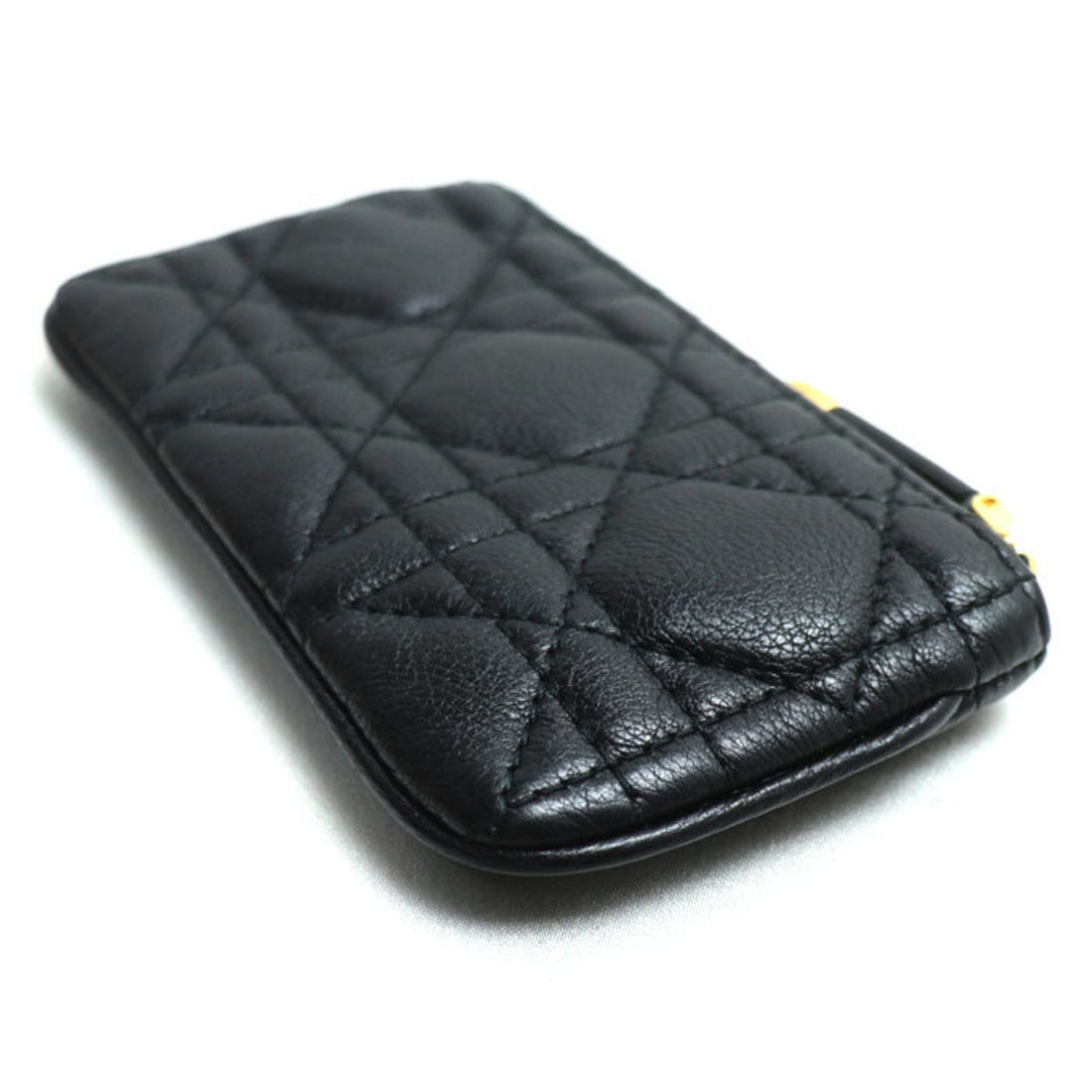 Christian Dior Cannage Coin Case Black S5158UWHC_M900 Women's
