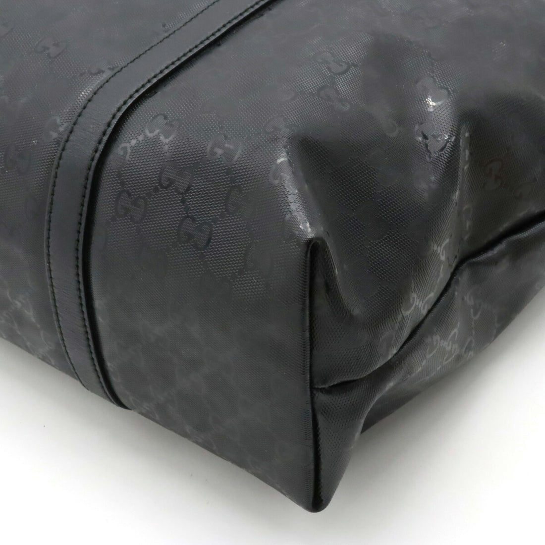 GUCCI VS Implement Tote Bag Large Shoulder PVC Leather Black 223668