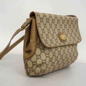 GUCCI  VS Plus 122754 PVC Shoulder Bag Beige,Brown