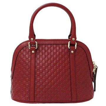 GUCCI Bag Women's Handbag Shoulder 2way Micro VS Shima Leather Red Crossbody