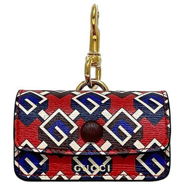 Gucci Air Pods Case Red Purple Geometric Earphone Cover PVC Leather GUCCI VS Pattern Strap Women Men Accessories