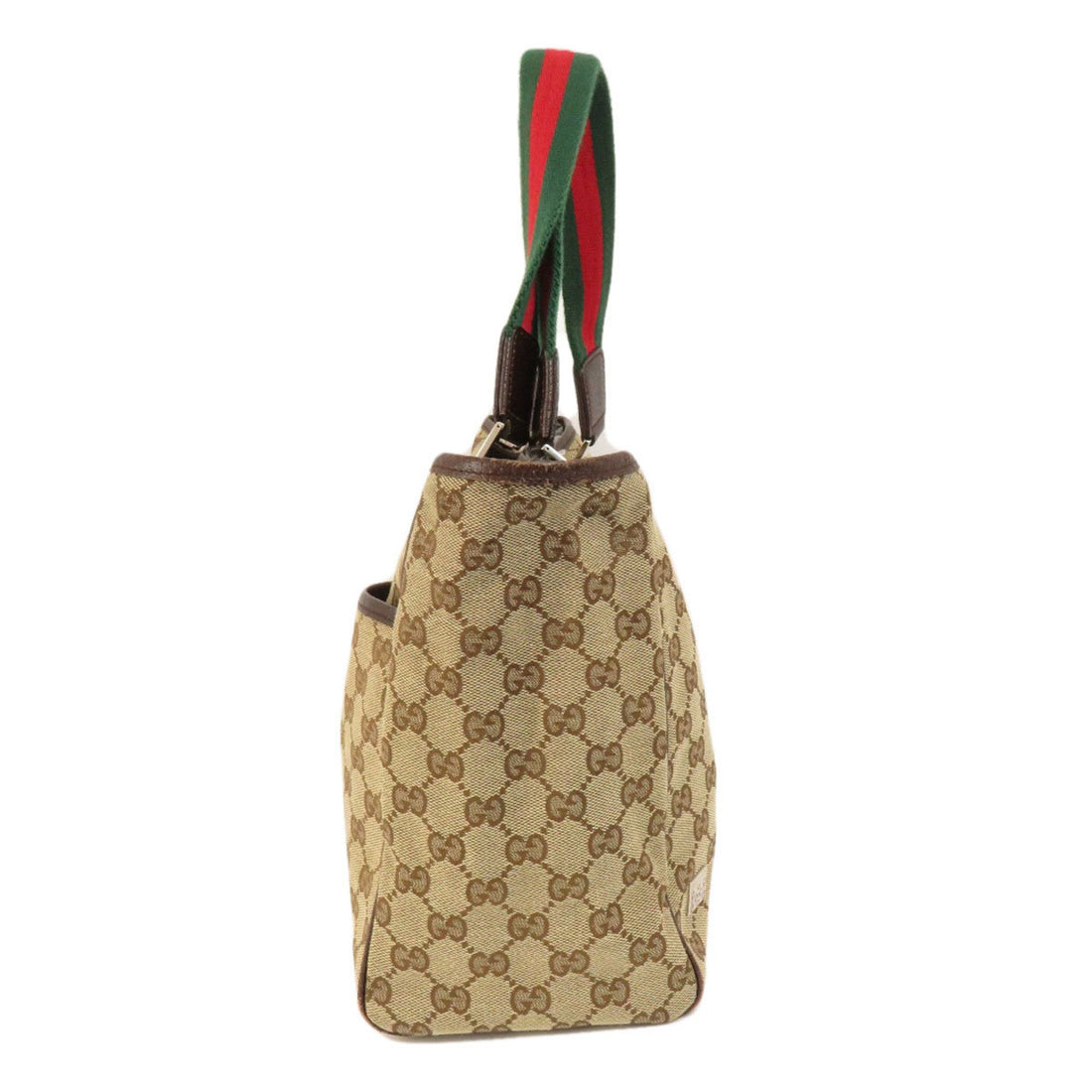 GUCCI 145758 VS Sherry Line Handbag Canvas Ladies