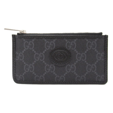 GUCCI Coin Business Card Holder/Card Case Leather VS Supreme Canvas Men's Black 69771792TCF1000
