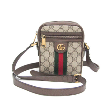 Gucci Ophidia VS Small 598127 Men,Women Leather,PVC Shoulder Bag Beige,Brown