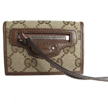 GUCCI Tri-fold Wallet x BALENCIAGA Neo Classic VS Canvas Beige Brown Women's 681708 s0110a