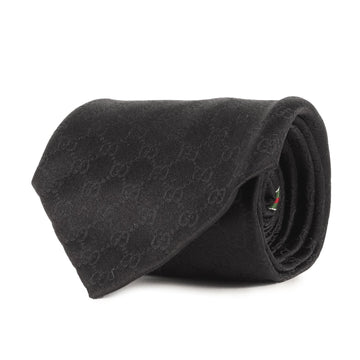 GUCCI Gucci Micro VS Monogram Necktie Black Luxury Men's