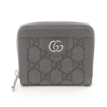 GUCCI Ophidia VS Supreme Round Wallet Coated Canvas Leather Men's Grey 791744UULBN1244