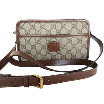 GUCCI Shoulder Bag VS Supreme Leather Beige Brown Gold Women's 658572 s0407i