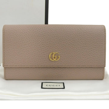 GUCCI VS Marmont Continental Wallet 456116 496035 Long wallet Leather Beige pattern