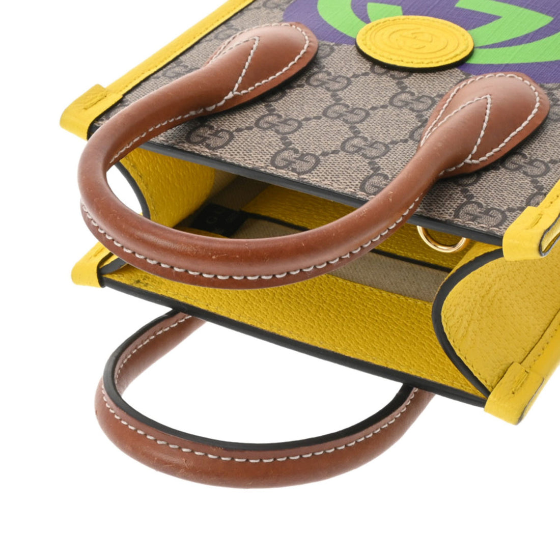 GUCCI Jumbo VS Tote Bag Beige/Yellow 699406 Women's Supreme Canvas Handbag